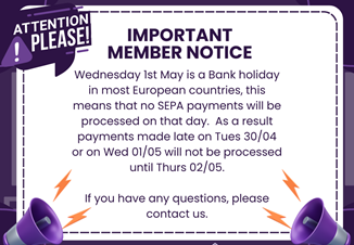 European bank holiday 1st May 2024
