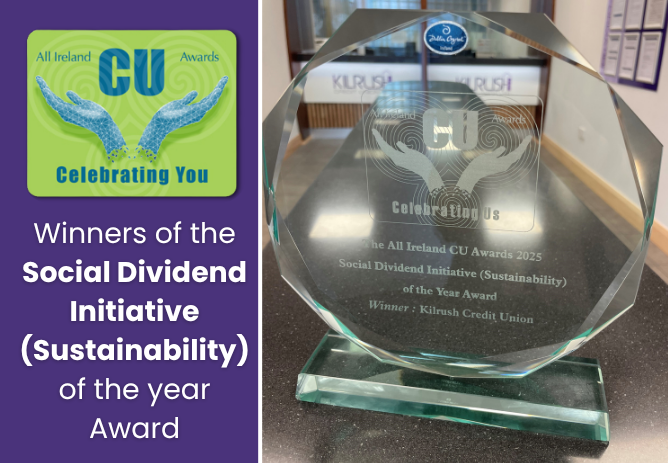 KCU win the Social Dividend Initiative (Sustainability) Award at the 2025 CU awards!